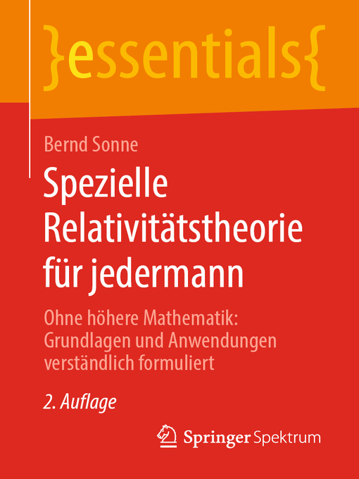 Title details for Spezielle Relativitätstheorie für jedermann by Bernd Sonne - Available